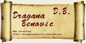 Dragana Benović vizit kartica